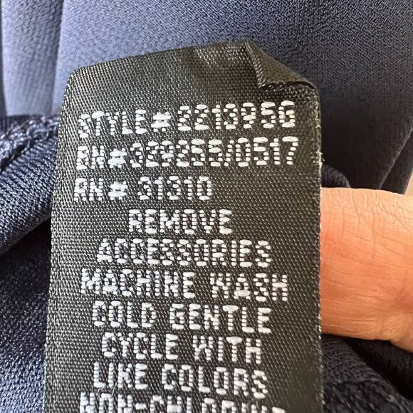 Dress Womens Size XS Navy Chiffon Sleeveless Pleated Lined Cocktail Date Night - Picture 14 of 16